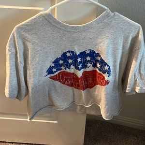 4th of July crop tee